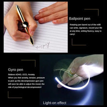 Metal Luminous Spinner LED Light Pens Cool Fidget Spinner Fingertip Gyro Pen With LED Light Anti Stress Pen